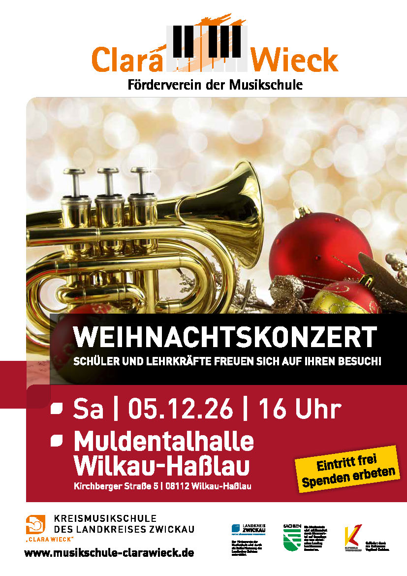 Plakat A4 Weihnachtskonzert 2026 Wilkau Haßlau